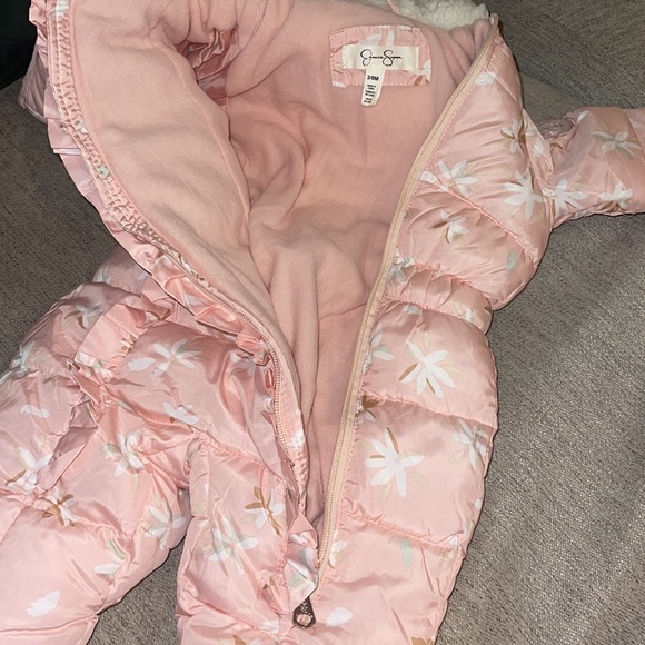 Pink 3/6 Month Baby Snowsuit - Jessica Simpson - Picture 8 of 9